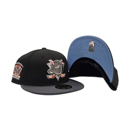 Black Anaheim Mighty Ducks Gray Visor