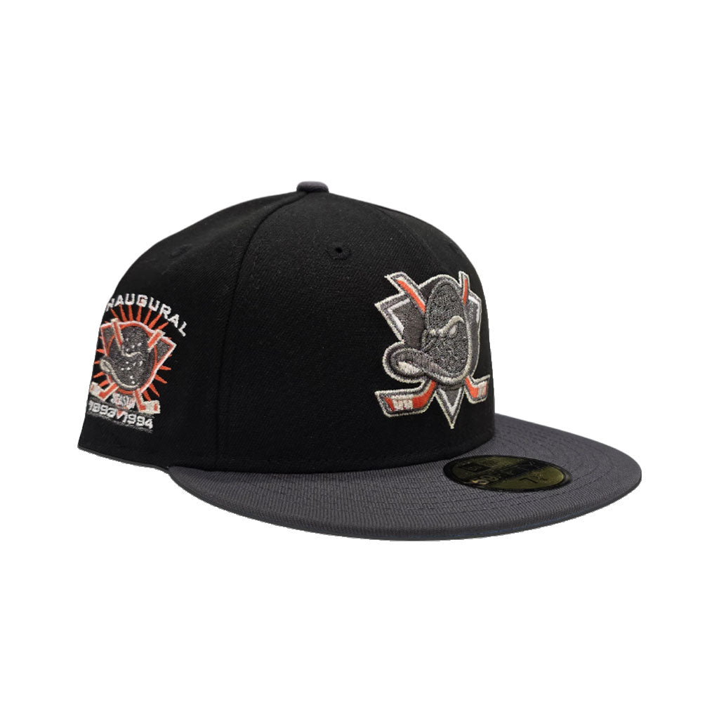 Black Anaheim Mighty Ducks Gray Visor
