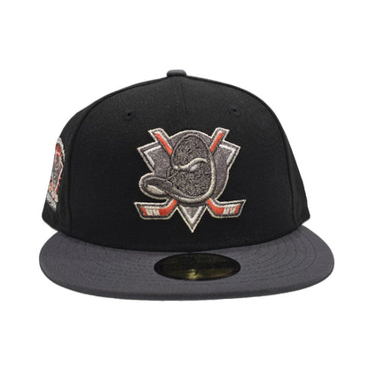 Black Anaheim Mighty Ducks Gray Visor