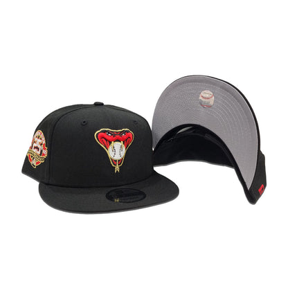 Black Arizona Diamondbacks Gray Bottom 25th Anniversary Side Patch New Era 9Fifty Snapback