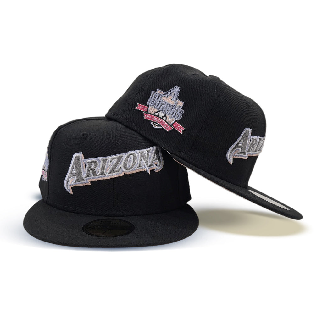 Black Arizona Diamondbacks Blush Bottom 10th Anniversary Side Patch New Era 59Fifty Fitted