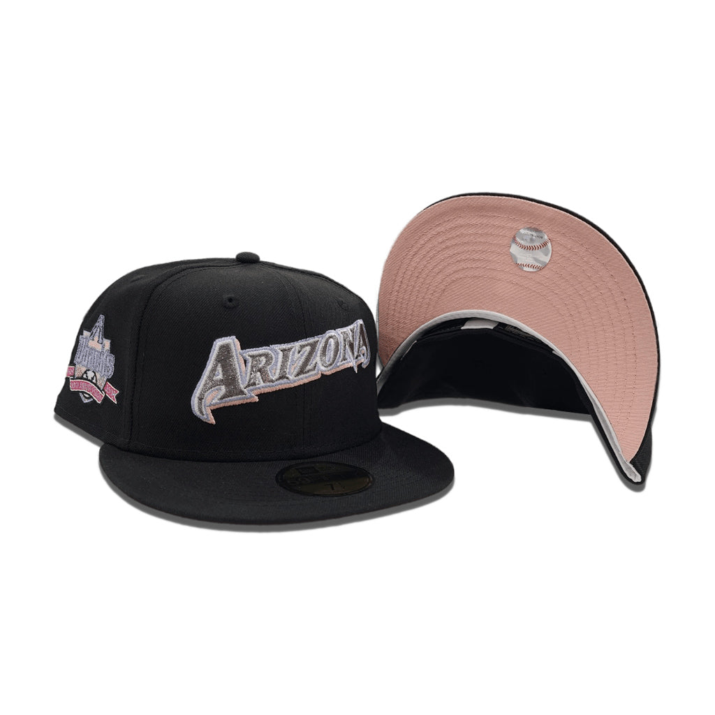 Black Arizona Diamondbacks Blush Bottom 10th Anniversary Side Patch New Era 59Fifty Fitted