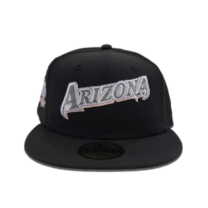 Black Arizona Diamondbacks Blush Bottom 10th Anniversary Side Patch New Era 59Fifty Fitted