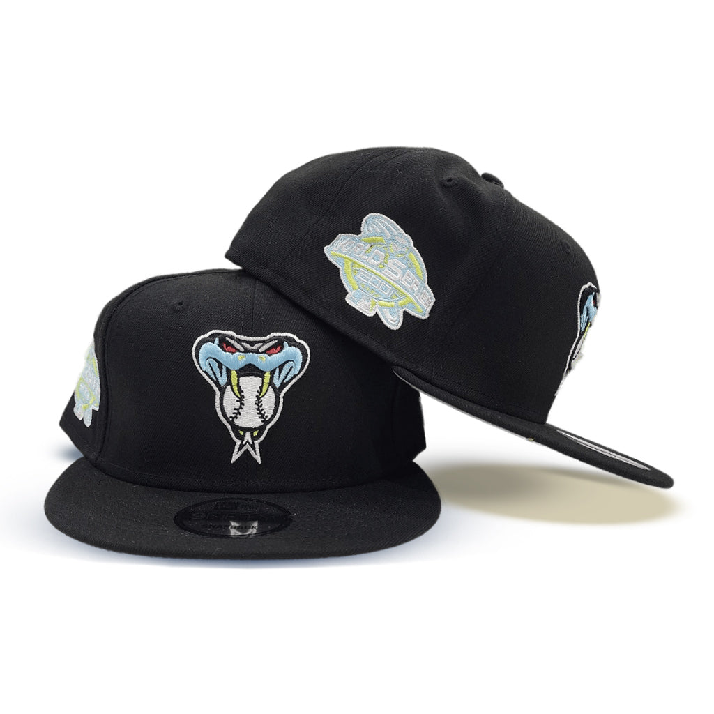Black Arizona Diamondbacks Gray Bottom 2001 World Series Side Patch Color Pack New Era 9Fifty Snapback