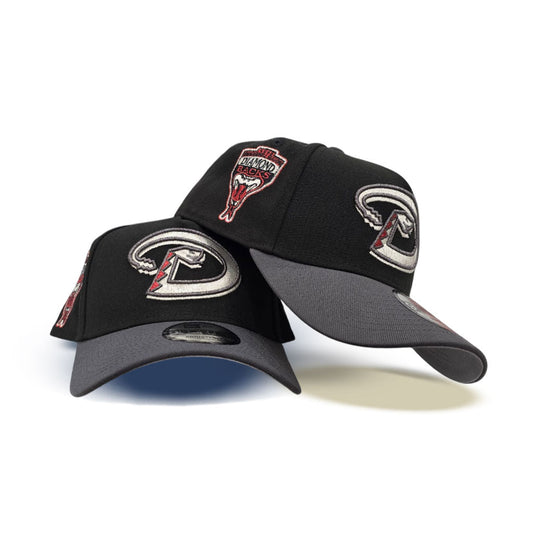 Black Arizona Diamondbacks Dark Gray Curved Brim Gray Bottom 1998 Inaugural Side Patch New Era 9Forty Snapback