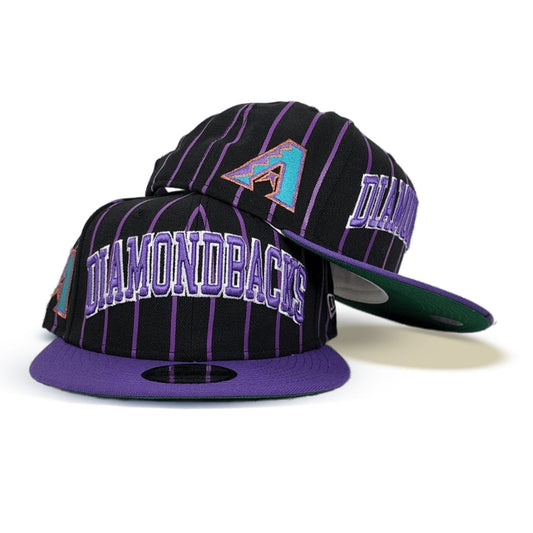 Black Arizona Diamondbacks Pinstripe Green Bottom New Era 9Fifty Snapback