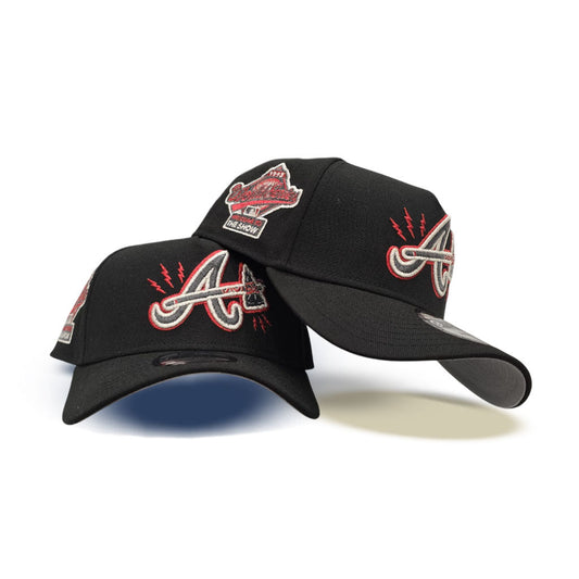 Black Atlanta Braves Curved Brim Gray Bottom 1995 World Series Side Patch New Era A-Frame 9Forty Snapback