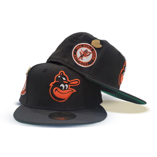 Black Baltimore Orioles Green Bottom 1966 World Series Side Patch "59FIFTY DAY" New Era 59Fifty Fitted