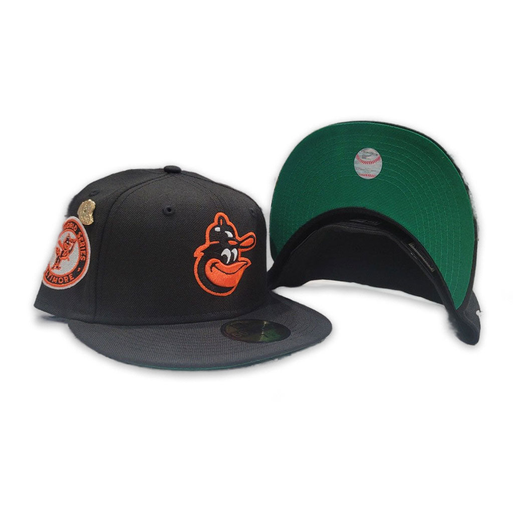 Black Baltimore Orioles Green Bottom 1966 World Series Side Patch "59FIFTY DAY" New Era 59Fifty Fitted