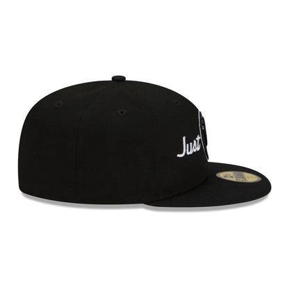 Black Brooklyn Nets Gray Bottom New Era X Just Don New Era 59FIFTY Fitted