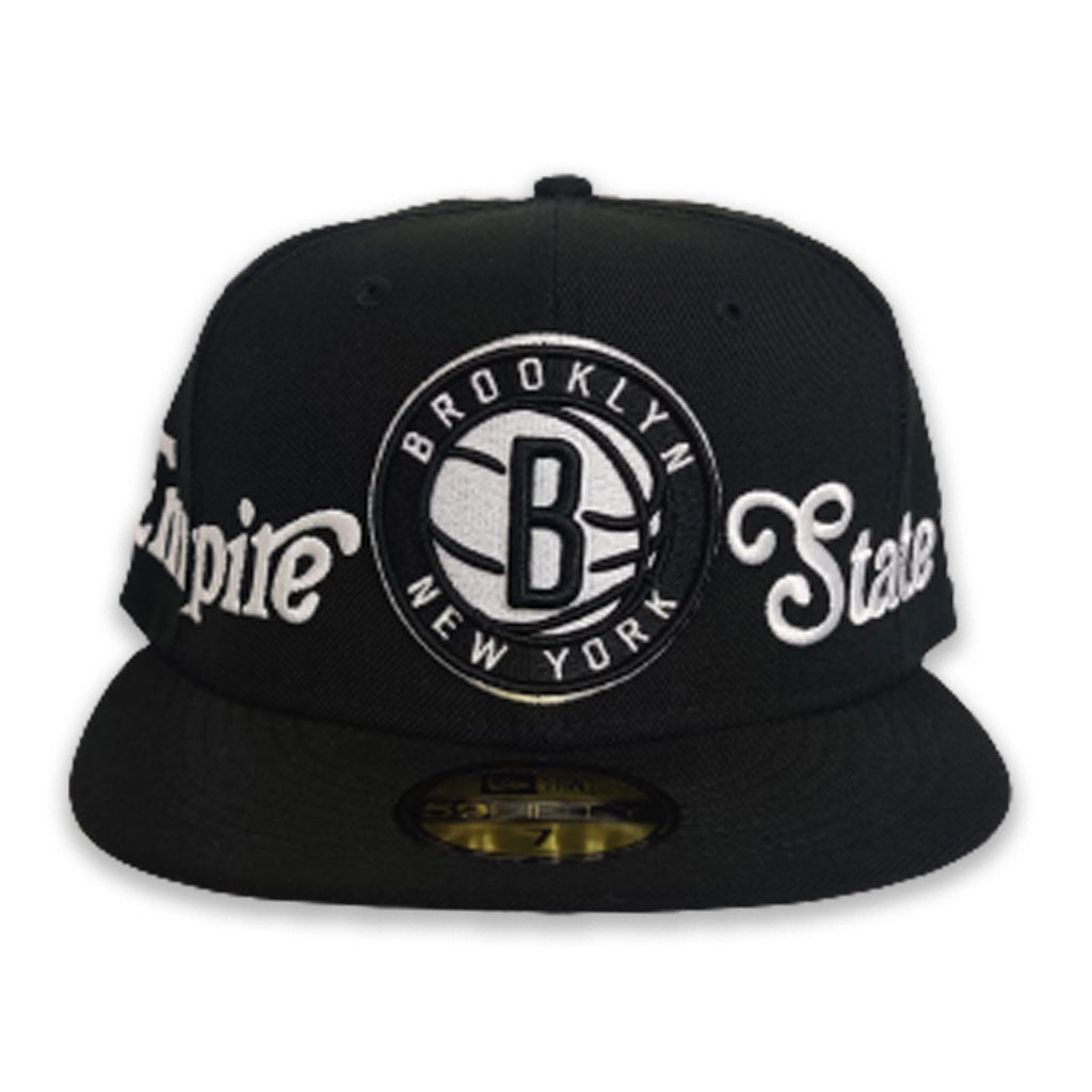 Black Brooklyn Nets Gray Bottom City Nickname 59Fifty Fitted