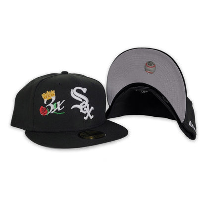 Black Chicago White Sox 3X World Series Champions Crown New Era 59Fifty Fitted