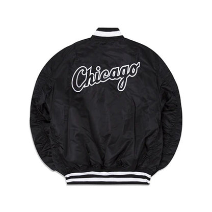 Black Chicago White Sox Alpha Industries X New Era Reversible MA-1 Bomber Jacket