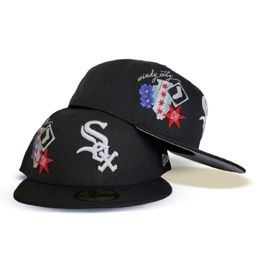 Black Chicago White Sox City Patch Gray Bottom New Era 59fifty Fitted