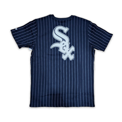 Black Chicago White Sox Gray Pinstripe New Era Short Sleeve T-shirt