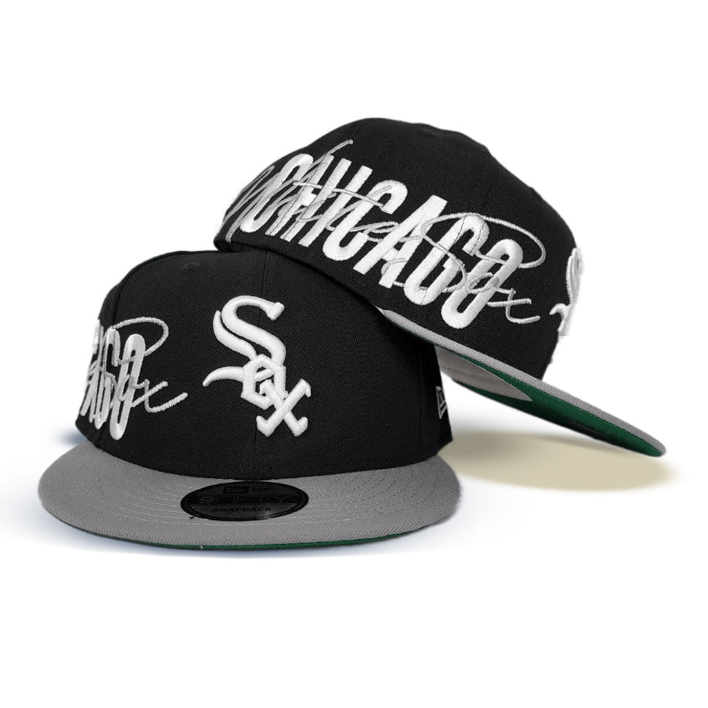 Black Chicago White Sox Green Bottom New Era 9Fifty Snapback