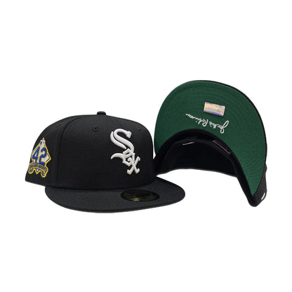 Black Chicago White Sox Jackie Robinson Signature Edition Green Bottom #42 "Breaking Barriers" Side Patch New Era 59Fifty Fitted