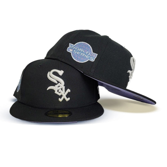 Black Chicago White Sox Lavender Bottom 2005 World Series New Era 59Fifty Pop Sweat Fitted
