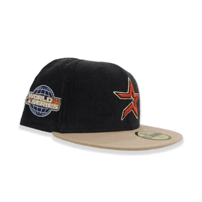 Black Corodury Houston Astros Gray Bottom 2005 World Series Side Patch New Era 59Fifty Fitted