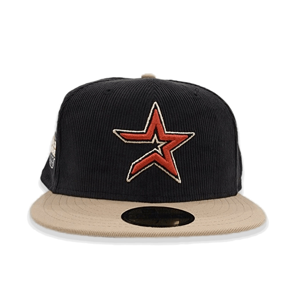 Black Corodury Houston Astros Gray Bottom 2005 World Series Side Patch New Era 59Fifty Fitted