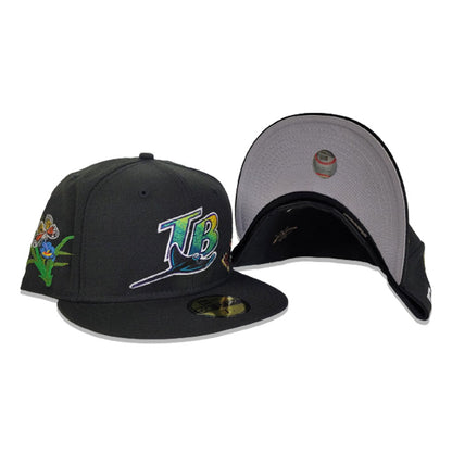 Black Felt Tampa Bay Rays Gray Bottom New Era 59Fifty Fitted