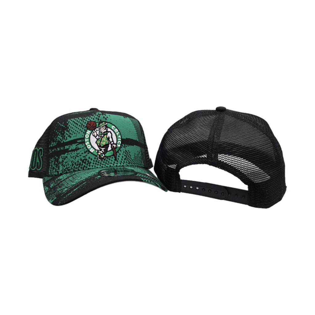 Black Tip Off Boston Celtics Curved Brim Gray Bottom NBA CHI Side Patch New Era 9Forty Snapback