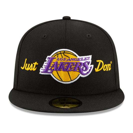 Black Los Angeles Lakers Gray Bottom New Era X Just Don New Era 59FIFTY Fitted