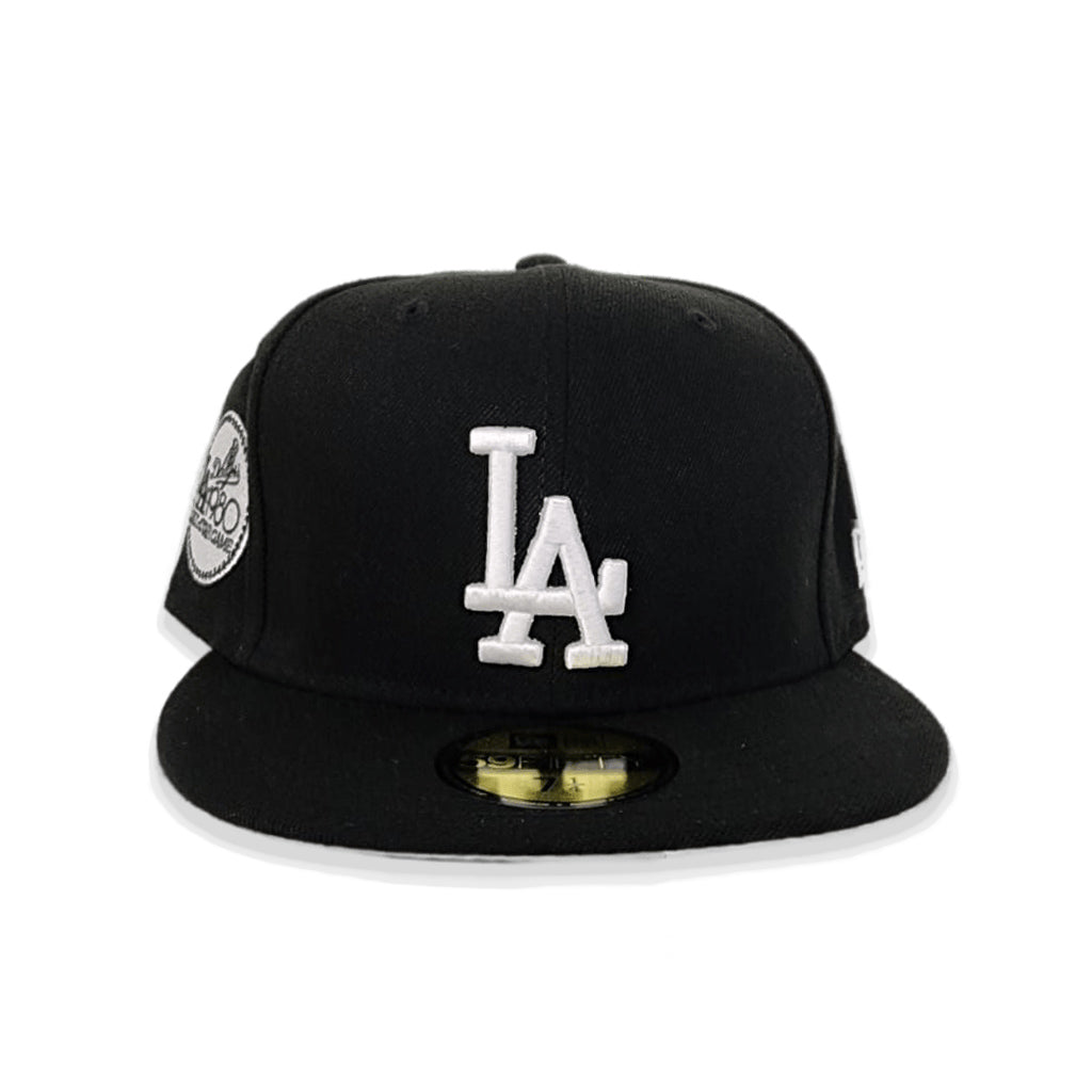 Black Los Angeles Dodgers Gray Bottom 1980 World Series Side Patch New Era 59Fifty Fitted