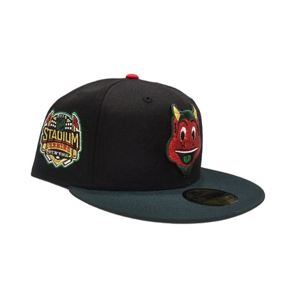 Black Mascot New Jersey Devils Dark Green Visor Gray Bottom 2014 New York Stadium Series Side Patch New Era 59Fifty Fitted