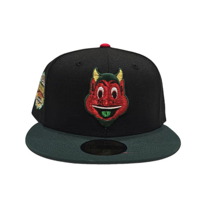 Black Mascot New Jersey Devils Dark Green Visor Gray Bottom 2014 New York Stadium Series Side Patch New Era 59Fifty Fitted
