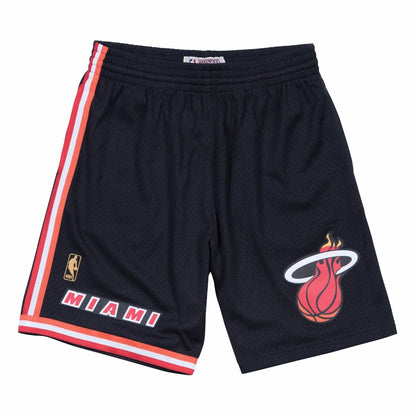 Black Miami Heat Mitchell & Ness Hardeood Classic Men's Swingman Shorts