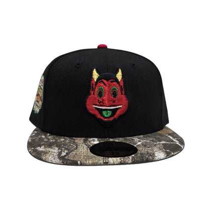 Black Mascot New Jersey Devils Real Tree Visor Green Bottom 2014 New York Stadium Series Side Patch New Era 59Fifty Fitted