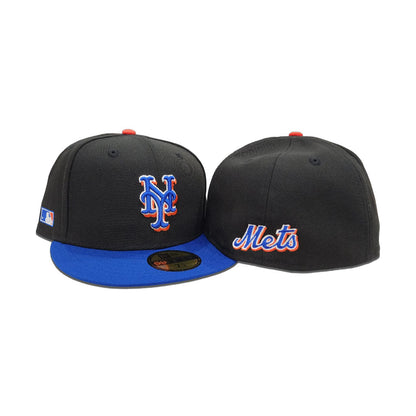 Black New York Mets Royal Blue Visor Gray Bottom MLB Batterman Side Patch New Era Fitted