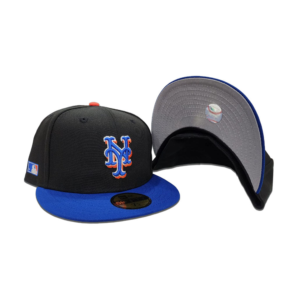 Black New York Mets Royal Blue Visor Gray Bottom MLB Batterman Side Patch New Era Fitted