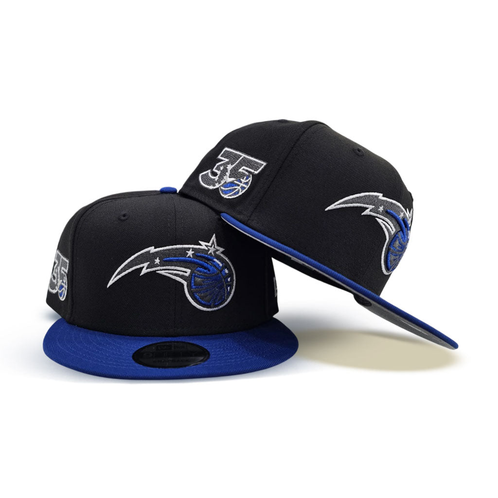 Black Orlando Magic Royal Blue Visor Gray Bottom 35th Anniversary Side Patch New Era 9Fifty Snapback