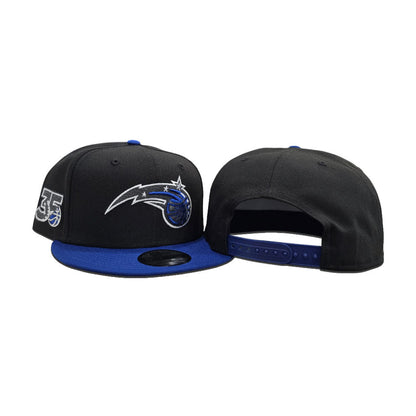 Black Orlando Magic Royal Blue Visor Gray Bottom 35th Anniversary Side Patch New Era 9Fifty Snapback