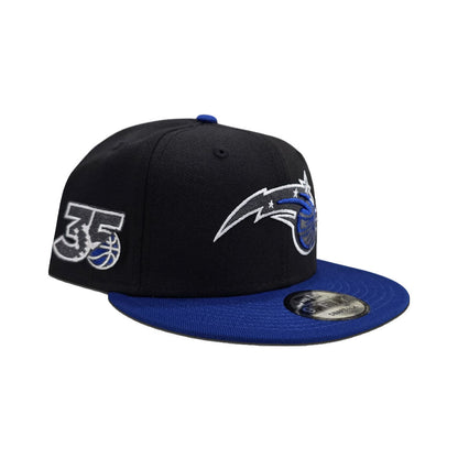 Black Orlando Magic Royal Blue Visor Gray Bottom 35th Anniversary Side Patch New Era 9Fifty Snapback