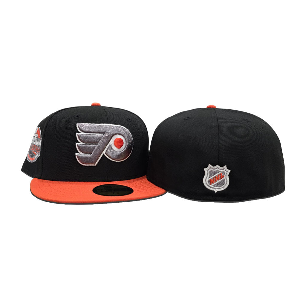 Black Philadelphia Flyers Orange Visor Gray Bottom 2017 Stadium Series Side Patch New Era 59Fifty Fitted