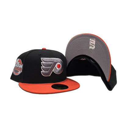 Black Philadelphia Flyers Orange Visor Gray Bottom 2017 Stadium Series Side Patch New Era 59Fifty Fitted