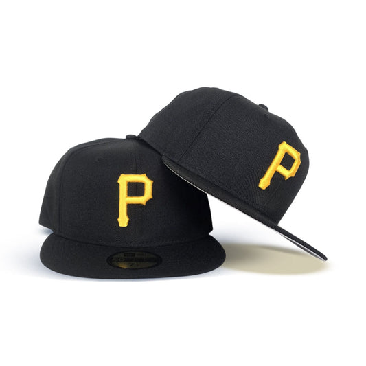 Black Pittsburgh Pirates Gray Bottom New Era 59Fifty True Authentic On Field Fitted