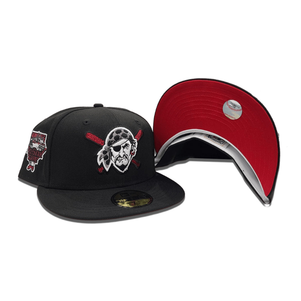 Black Pittsburgh Pirates Red Bottom 2006 All Star Game Side Patch New Era 59Fifty Fitted
