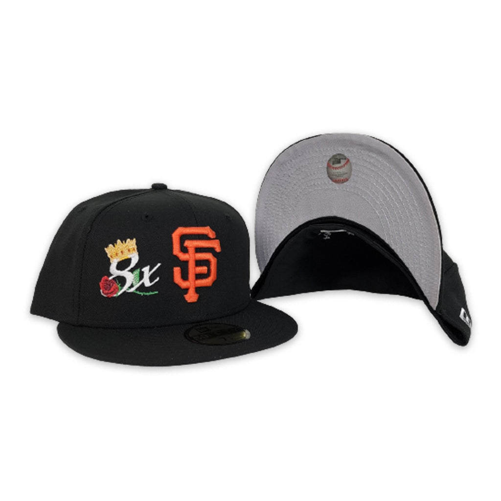 Black San Francisco Giants 8X World Series Champions Crown New Era 59Fifty Fitted