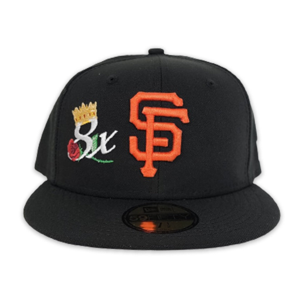 Black San Francisco Giants 8X World Series Champions Crown New Era 59Fifty Fitted