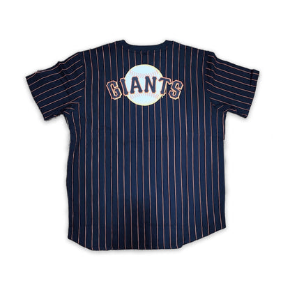 Black San Francisco Giants Orange Pinstripe New Era Short Sleeve T-shirt