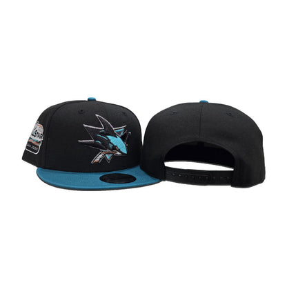 Black San Jose Sharks Gray Bottom 2019 All Star Game Side Patch New Era 9Fifty Snapback