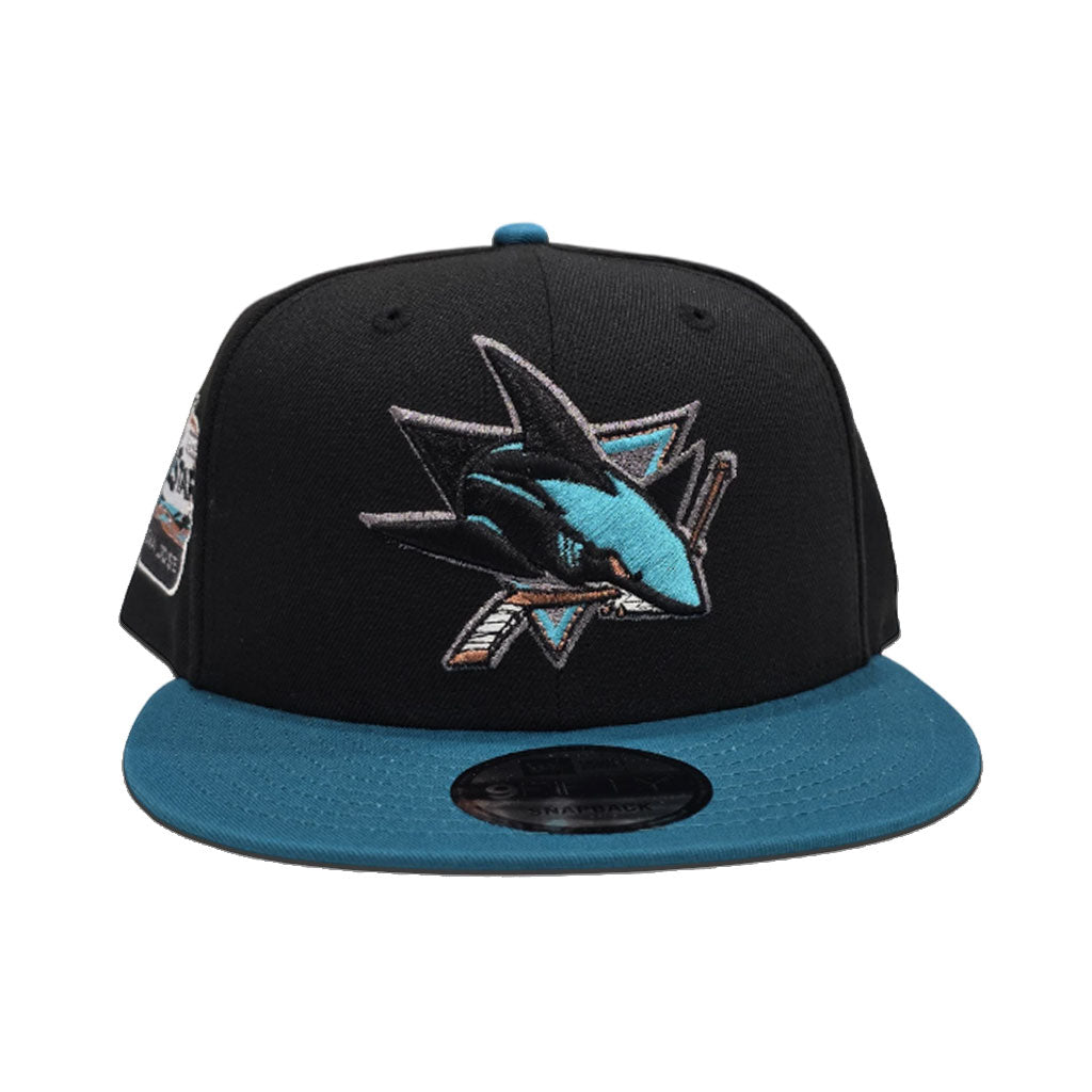 Black San Jose Sharks Gray Bottom 2019 All Star Game Side Patch New Era 9Fifty Snapback