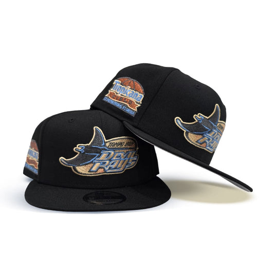 Black Tampa Bay Rays Gray Bottom Tropicana Field Side Patch New Era 9Fifty Snapback