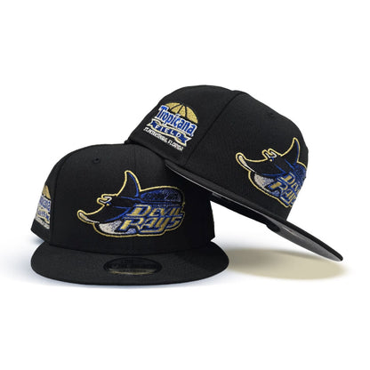 Black Royal Blue/Gold Tampa Bay Rays Gray Bottom Tropicana Field Side Patch New Era 9Fifty Snapback