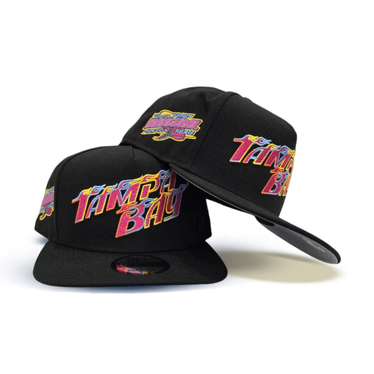Black Tampa Bay Rays Gray Bottom 1998 Inaugural Season Side Patch New Era Snapback