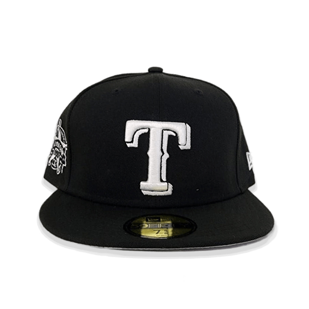 Black Texas Rangers Gray Bottom 1995 All Star Game Side Patch New Era 59Fifty Fitted
